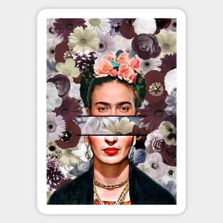 Frida Kahlo Floral Sticker